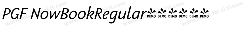 PGF NowBookRegular字体转换